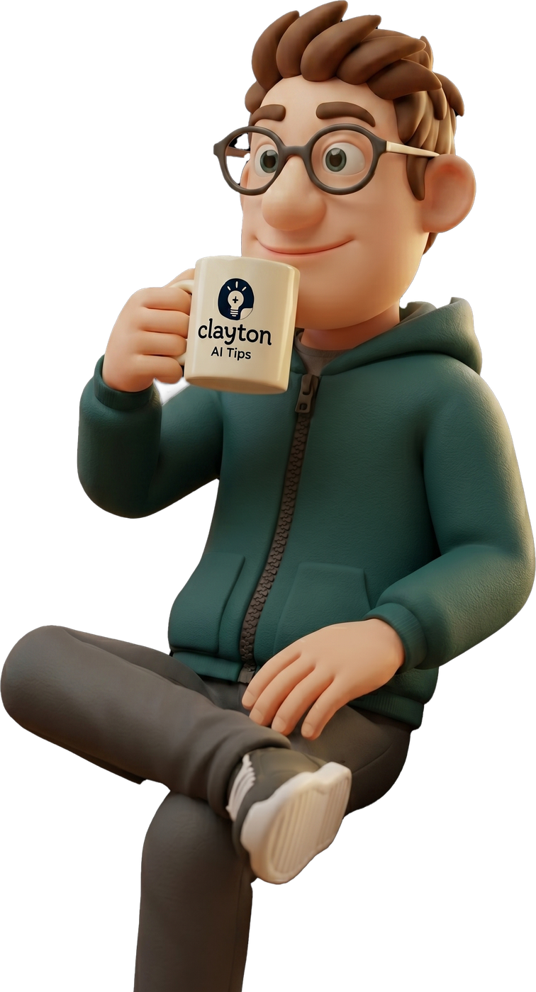 Clayton, the everyman of the series, with his coffee